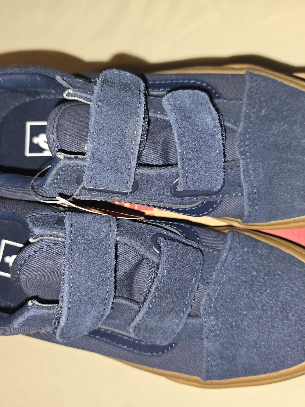Vans Kid's Navy Suede Velcro Sneakers